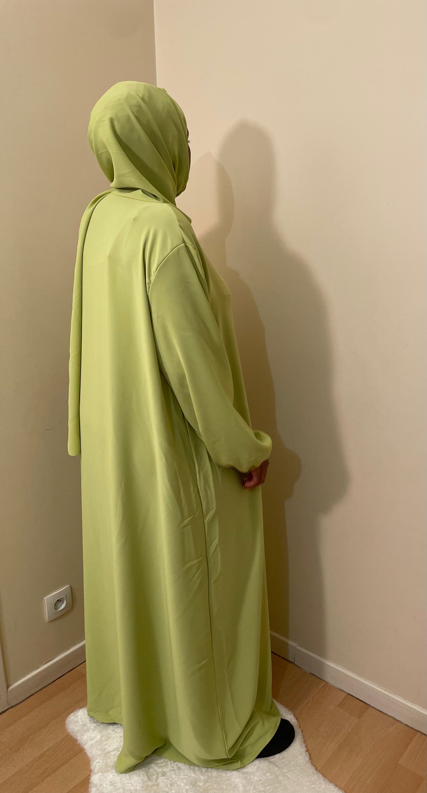 Abaya Naïla vert citron