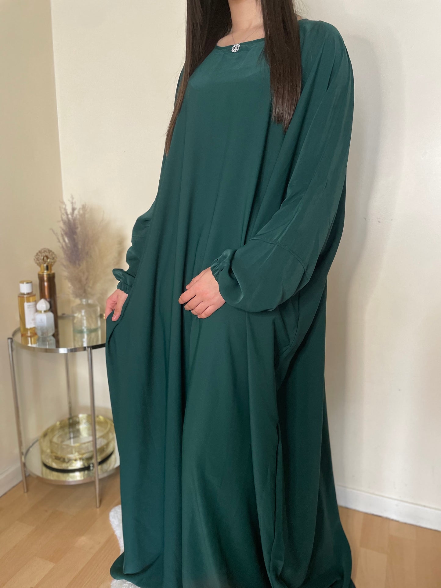 Abaya Aïsha vert forêt