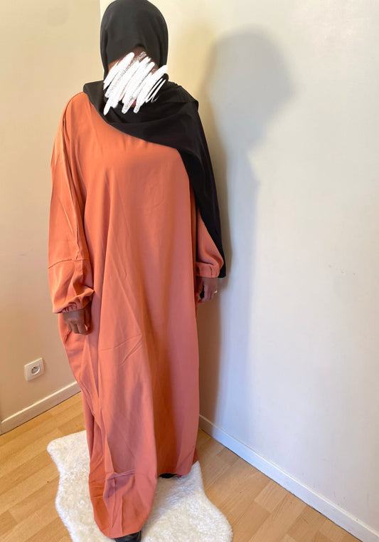 Abaya Aïsha orange corail