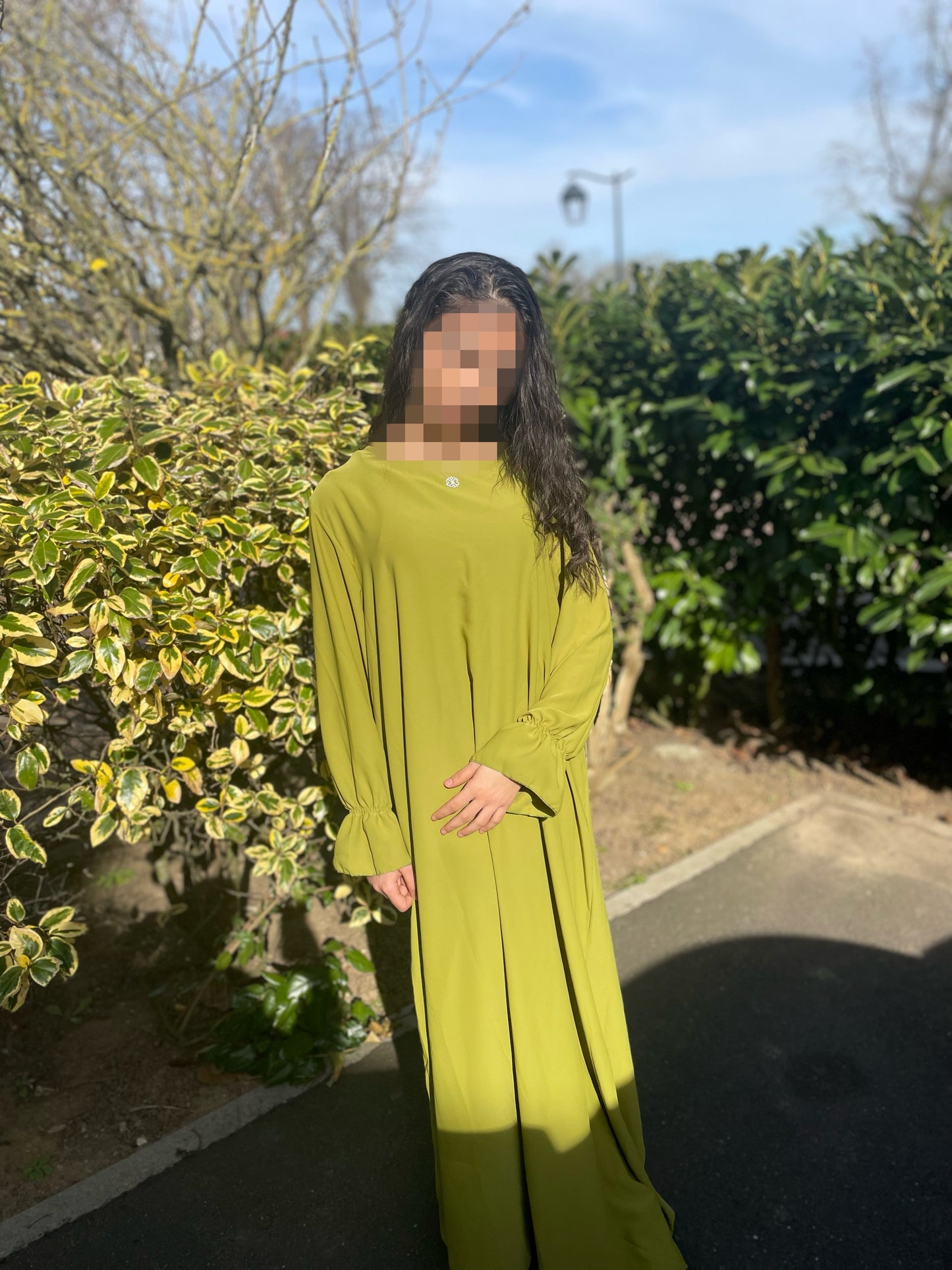 Abaya Noor vert citron