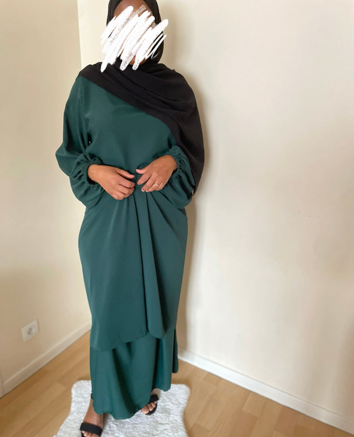 Abaya Inès vert forêt