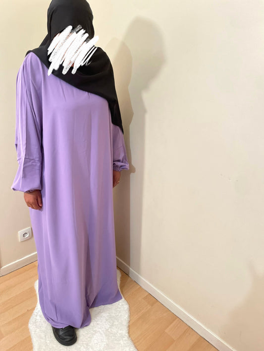 Abaya Aïsha mauve clair