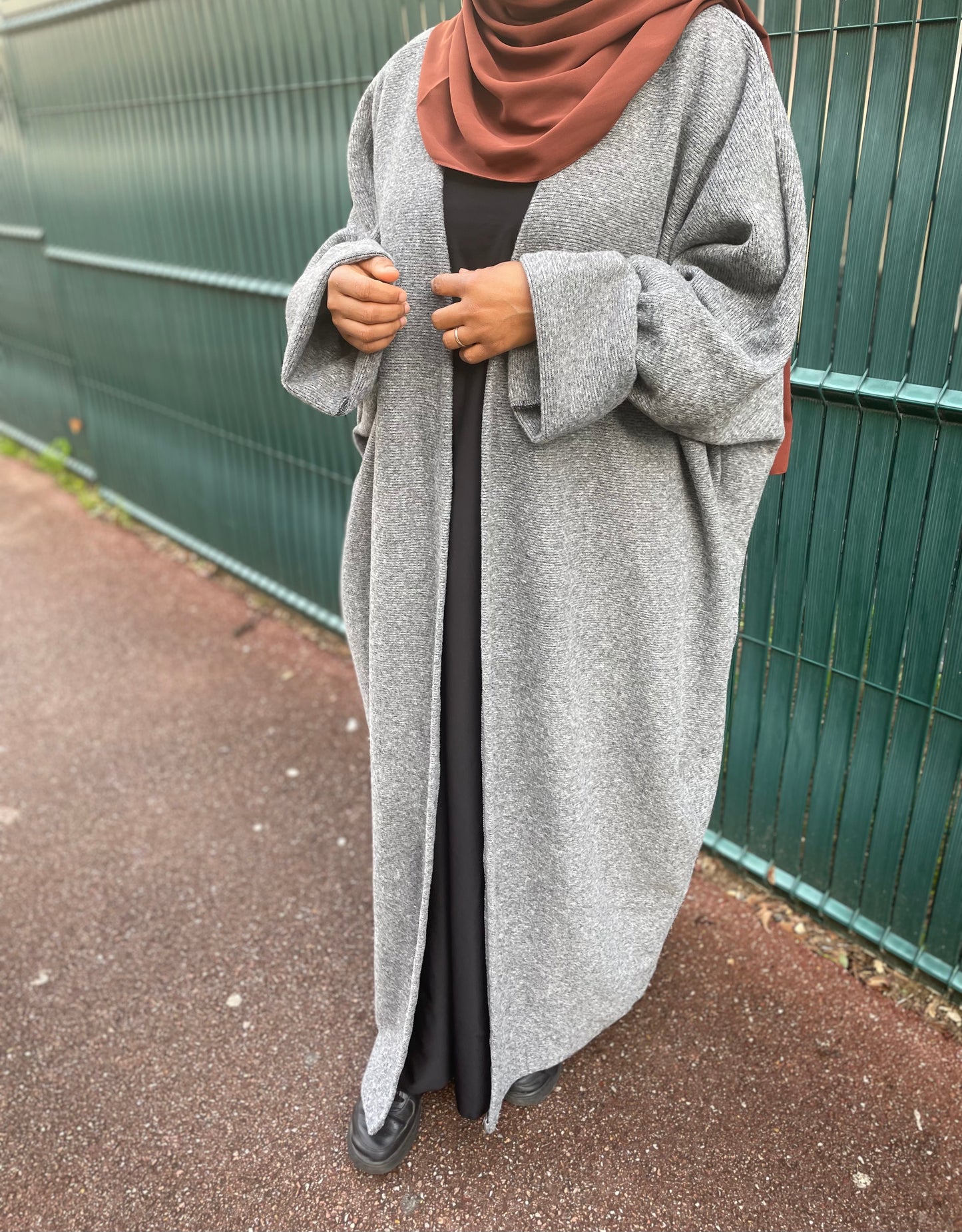 Manteau long gris