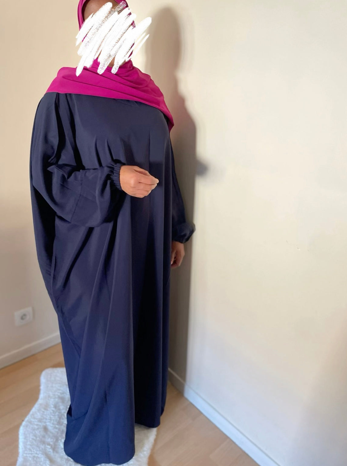 Abaya Aïsha bleu nuit