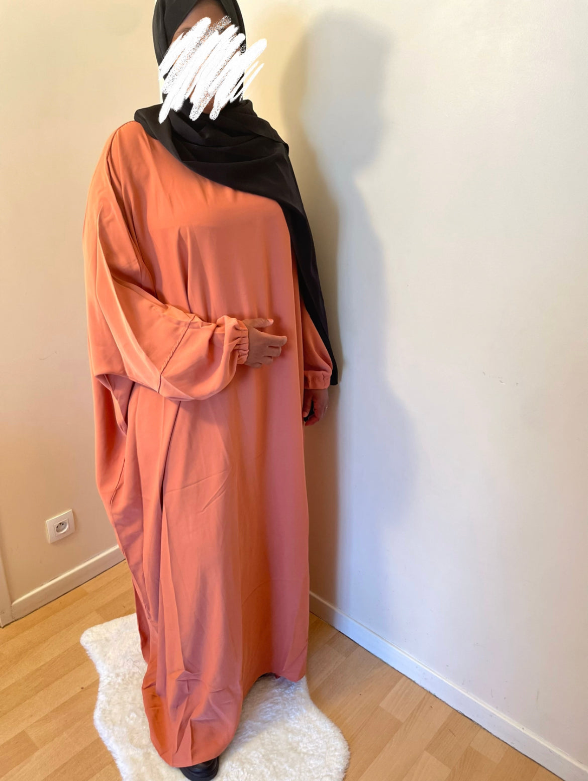 Abaya Aïsha orange corail