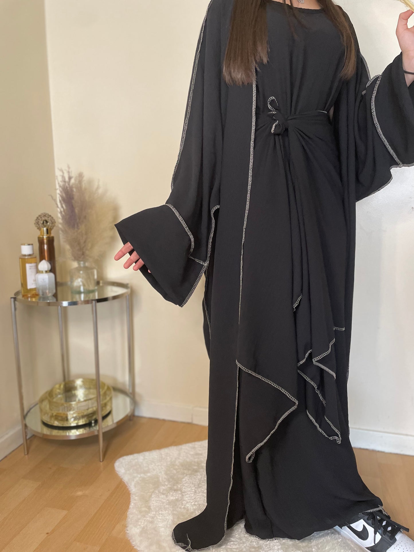 Abaya Maïssa 3 pièce noir