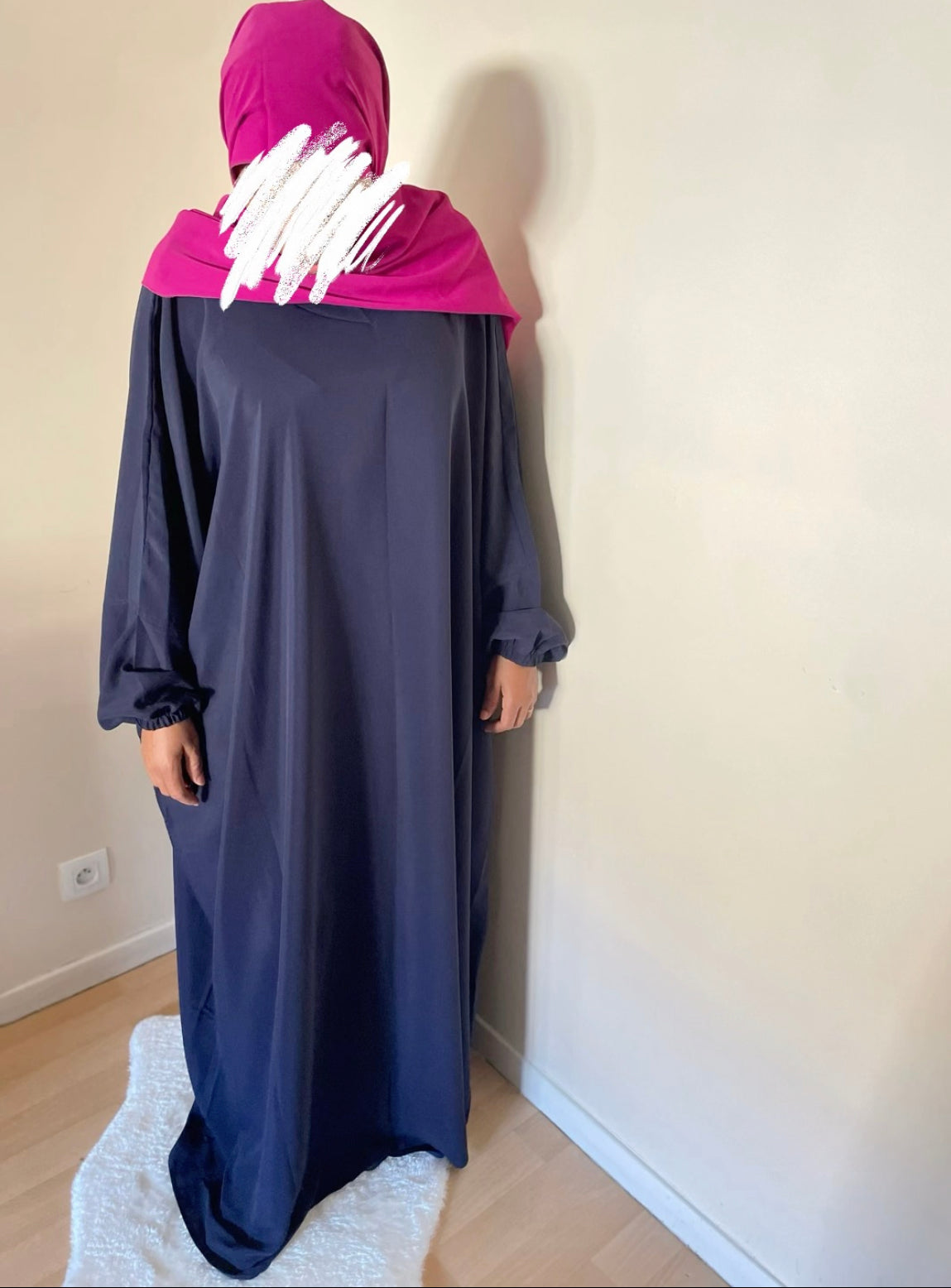 Abaya Aïsha bleu nuit