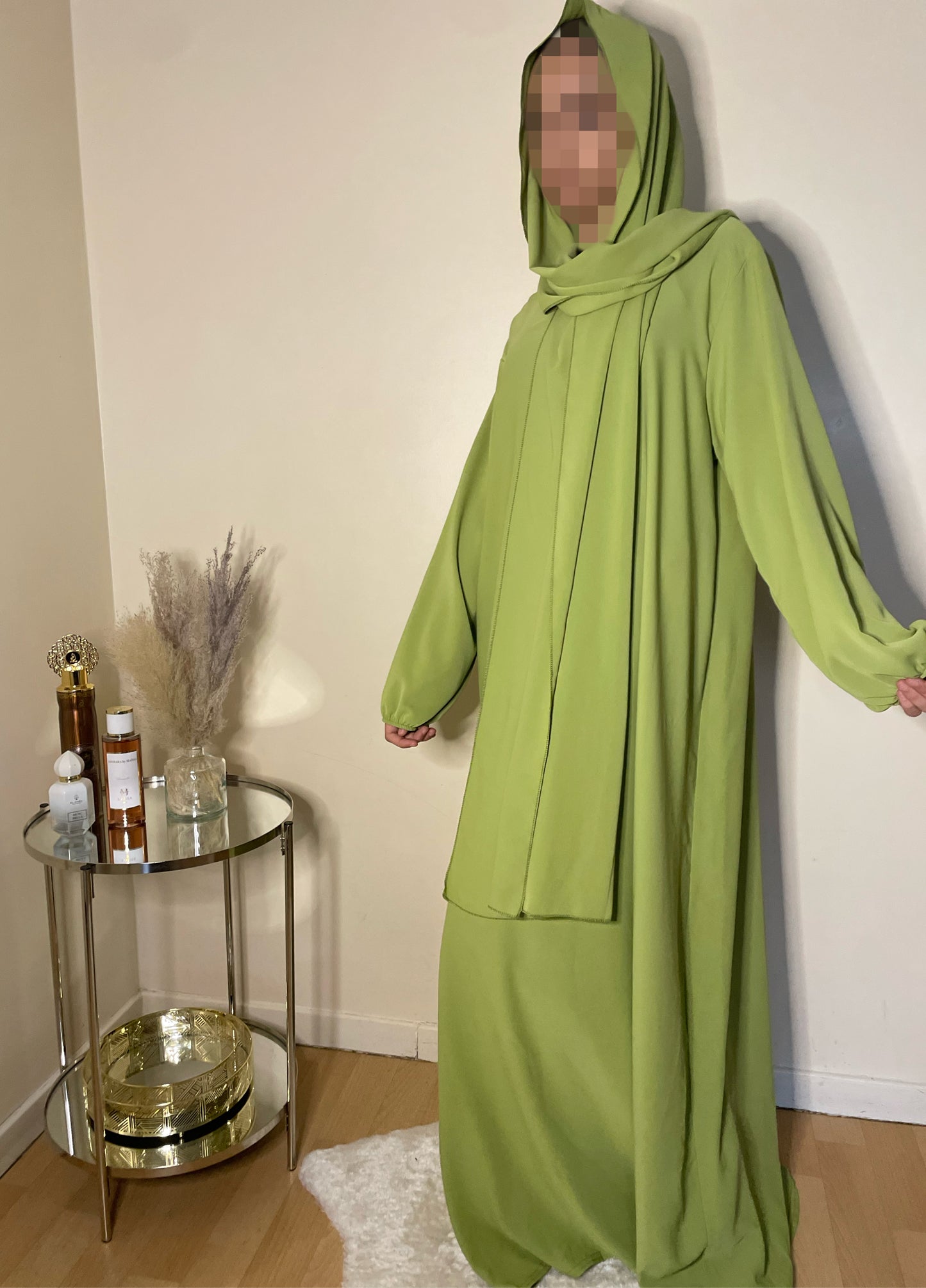 Abaya Naïla vert pistache