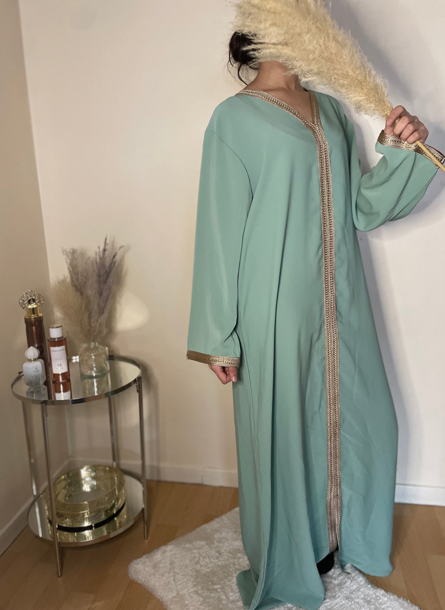 Abaya soukaïna turquoise