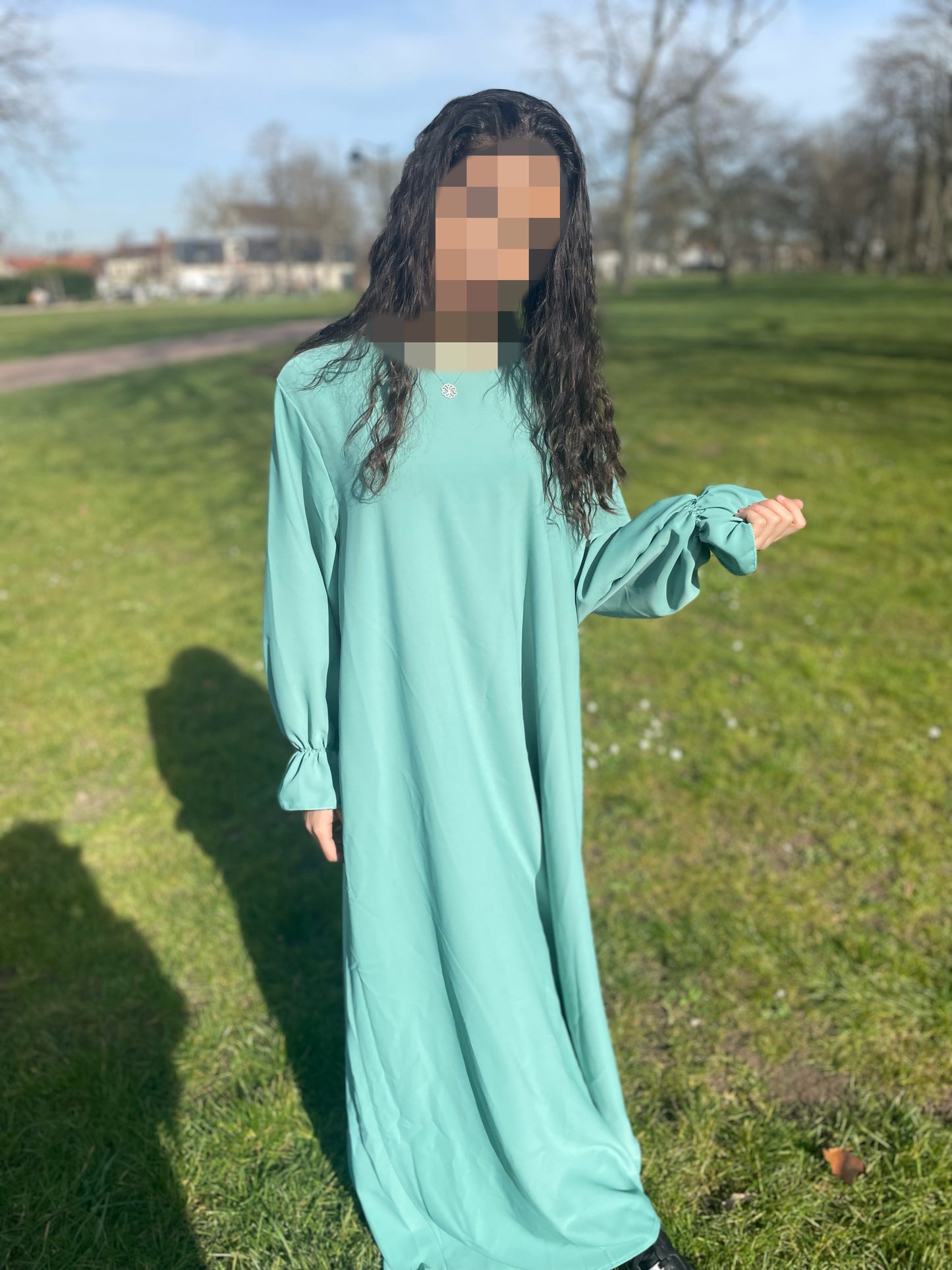 Abaya Noor vert turquoise se