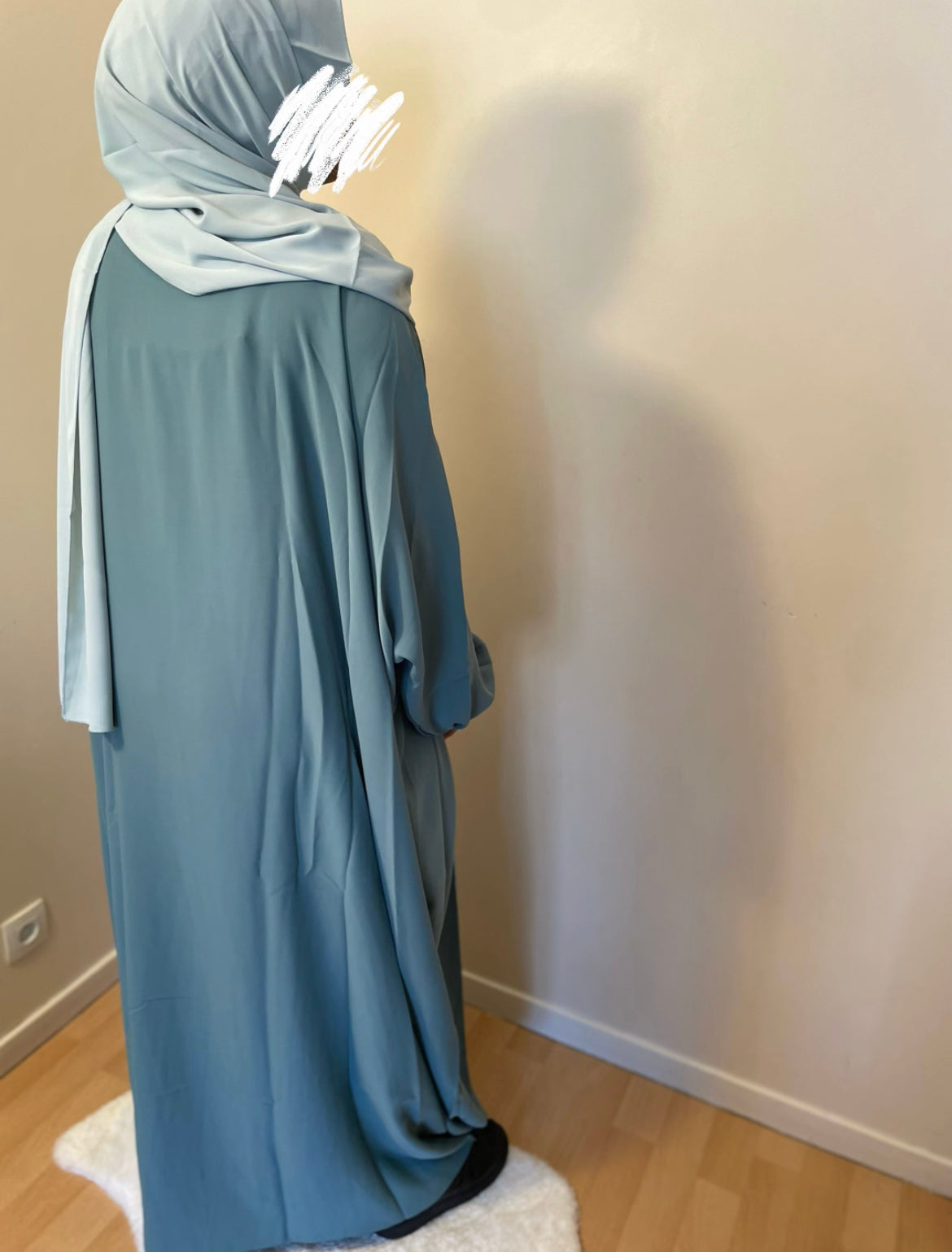 Abaya Aïsha bleu givré