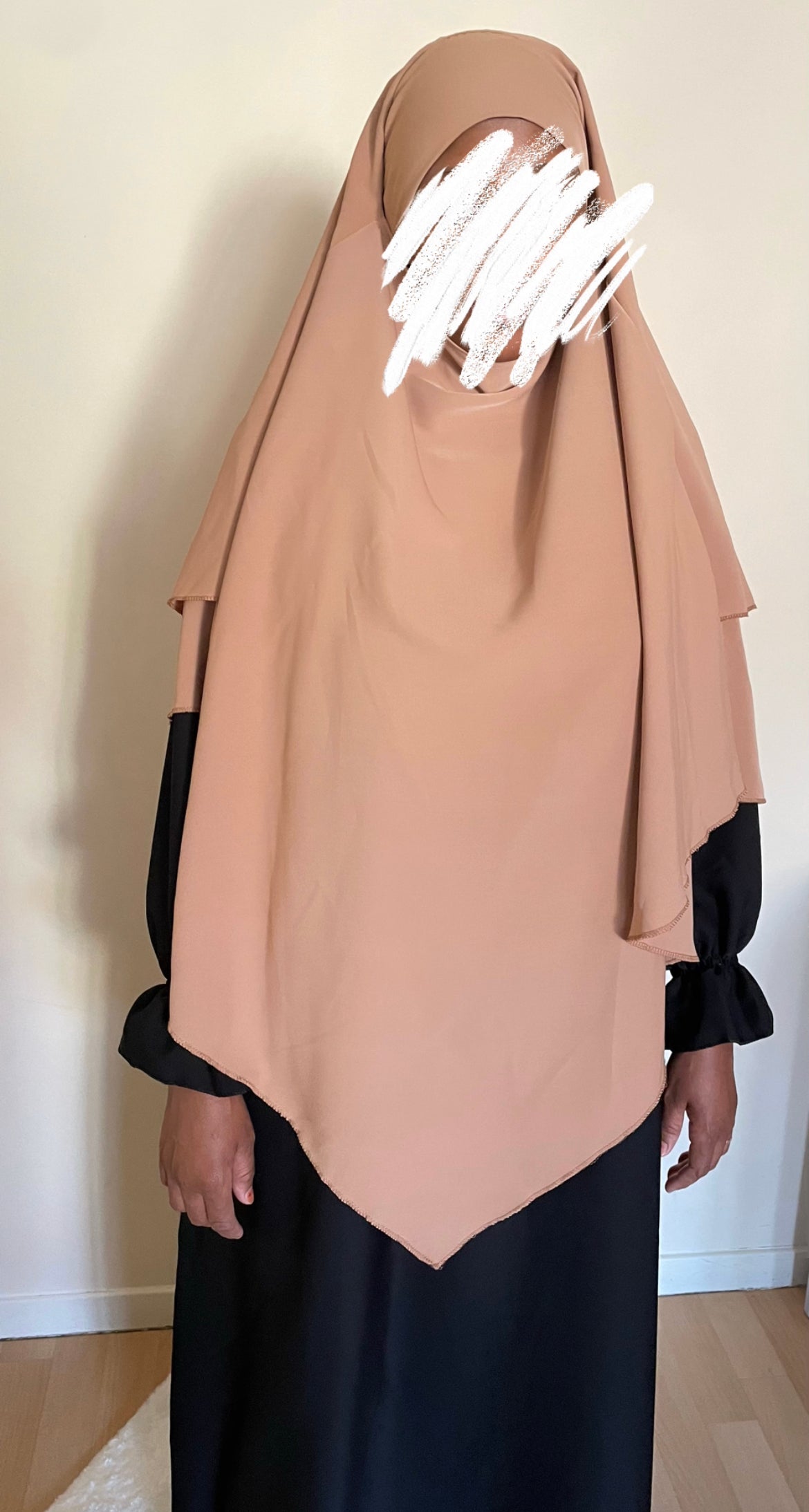 Khimar soie de medine caramel