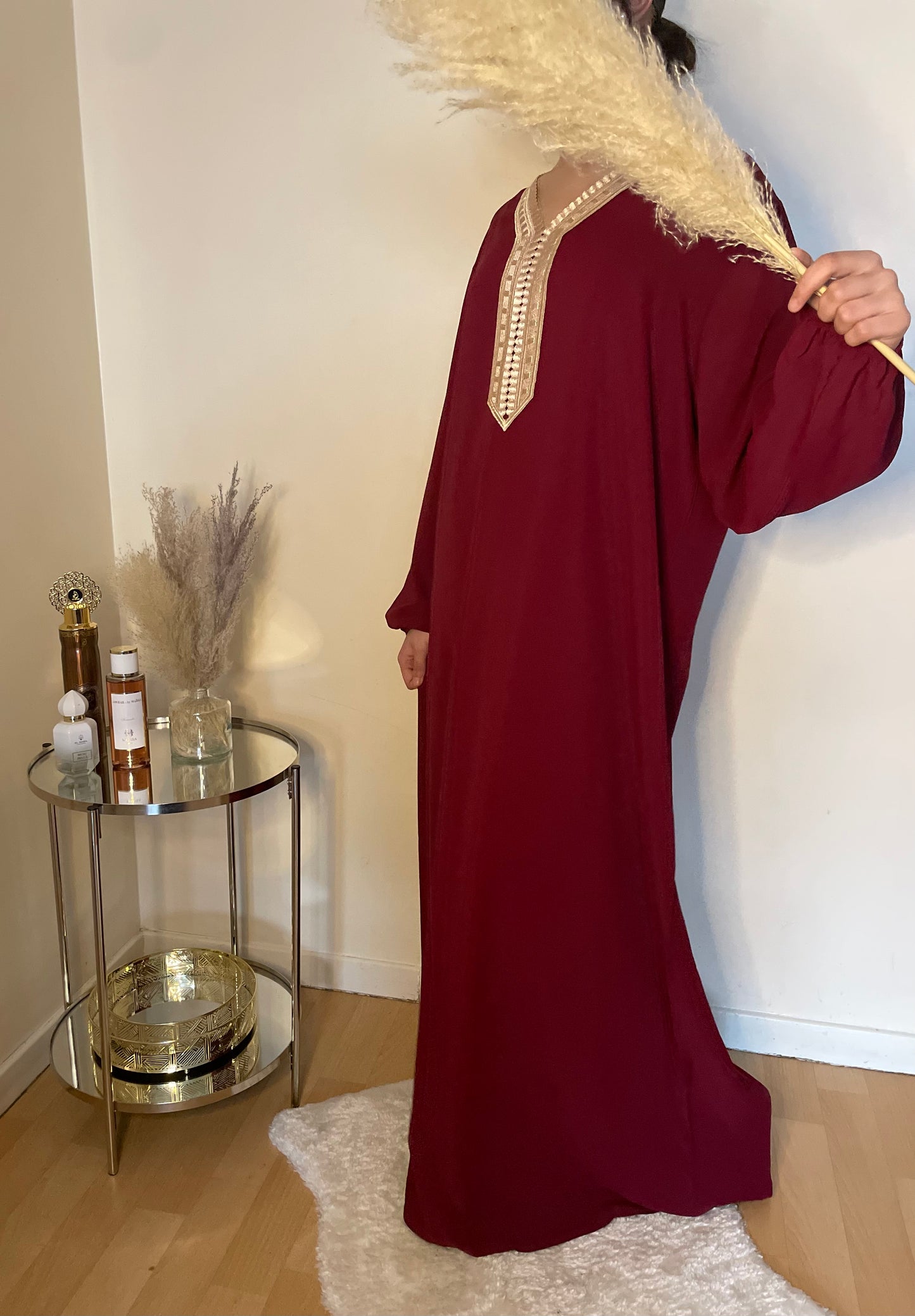 Abaya Lalya rouge rubis