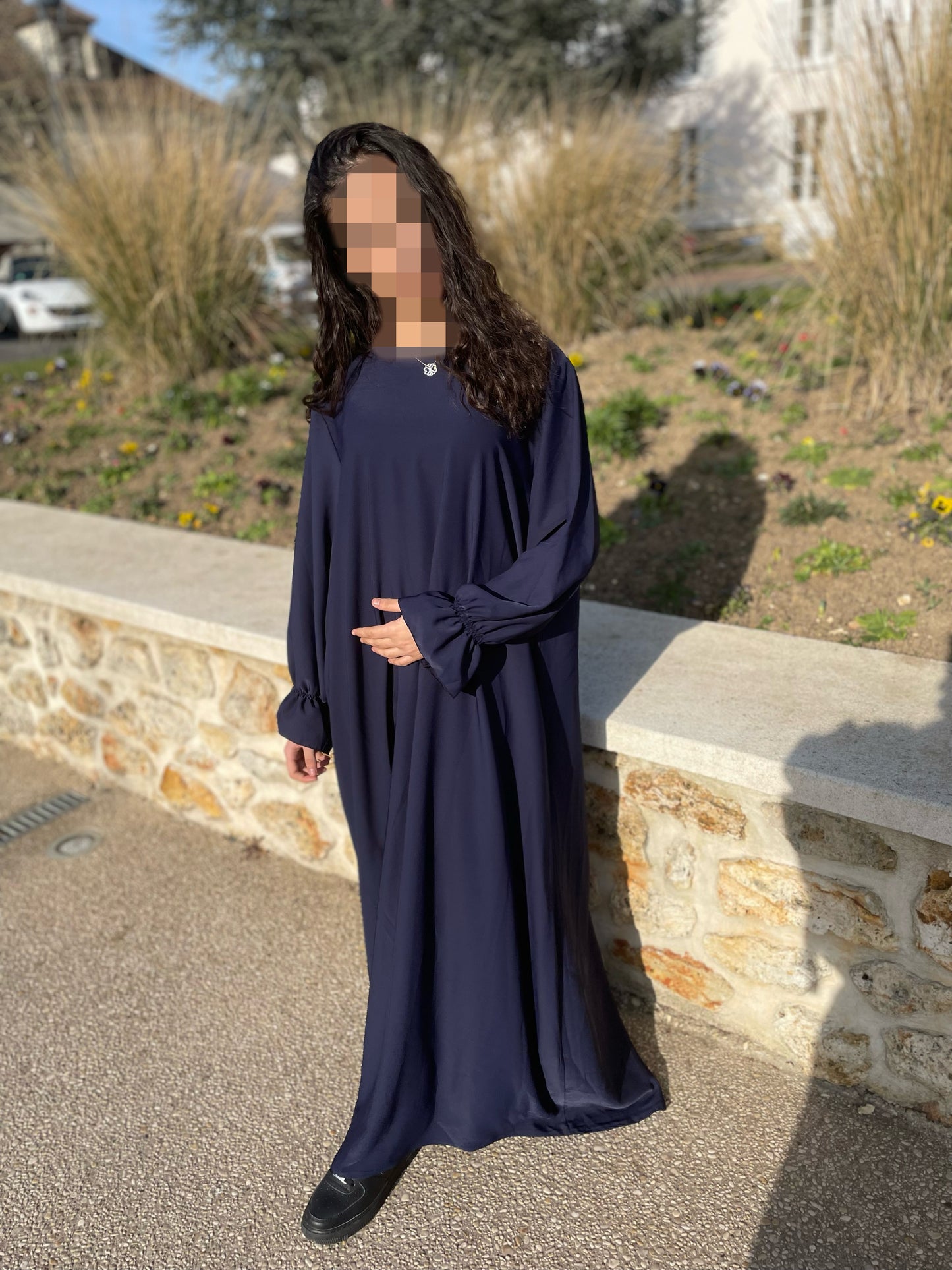 Abaya Noor bleu marine