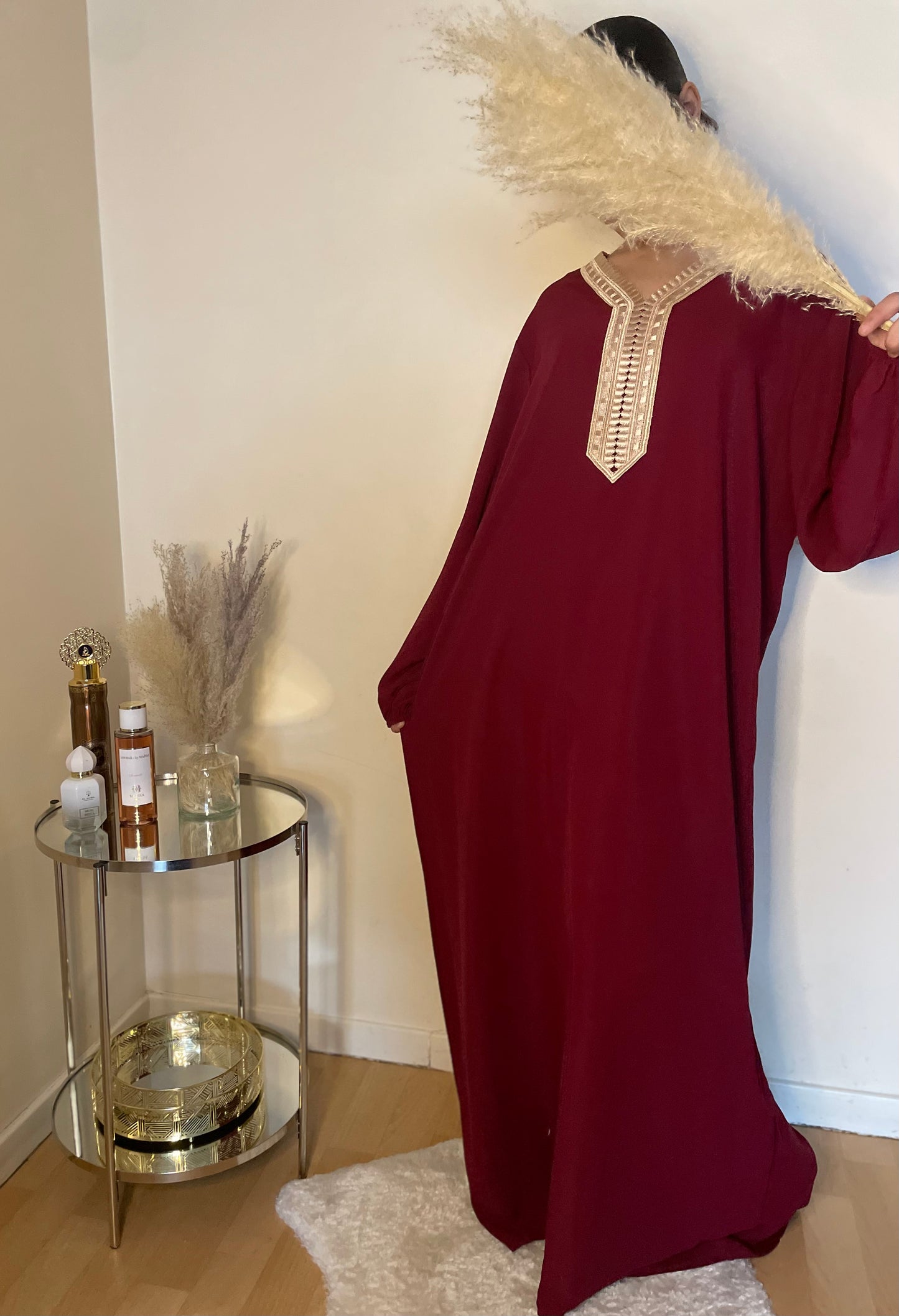 Abaya Lalya rouge rubis