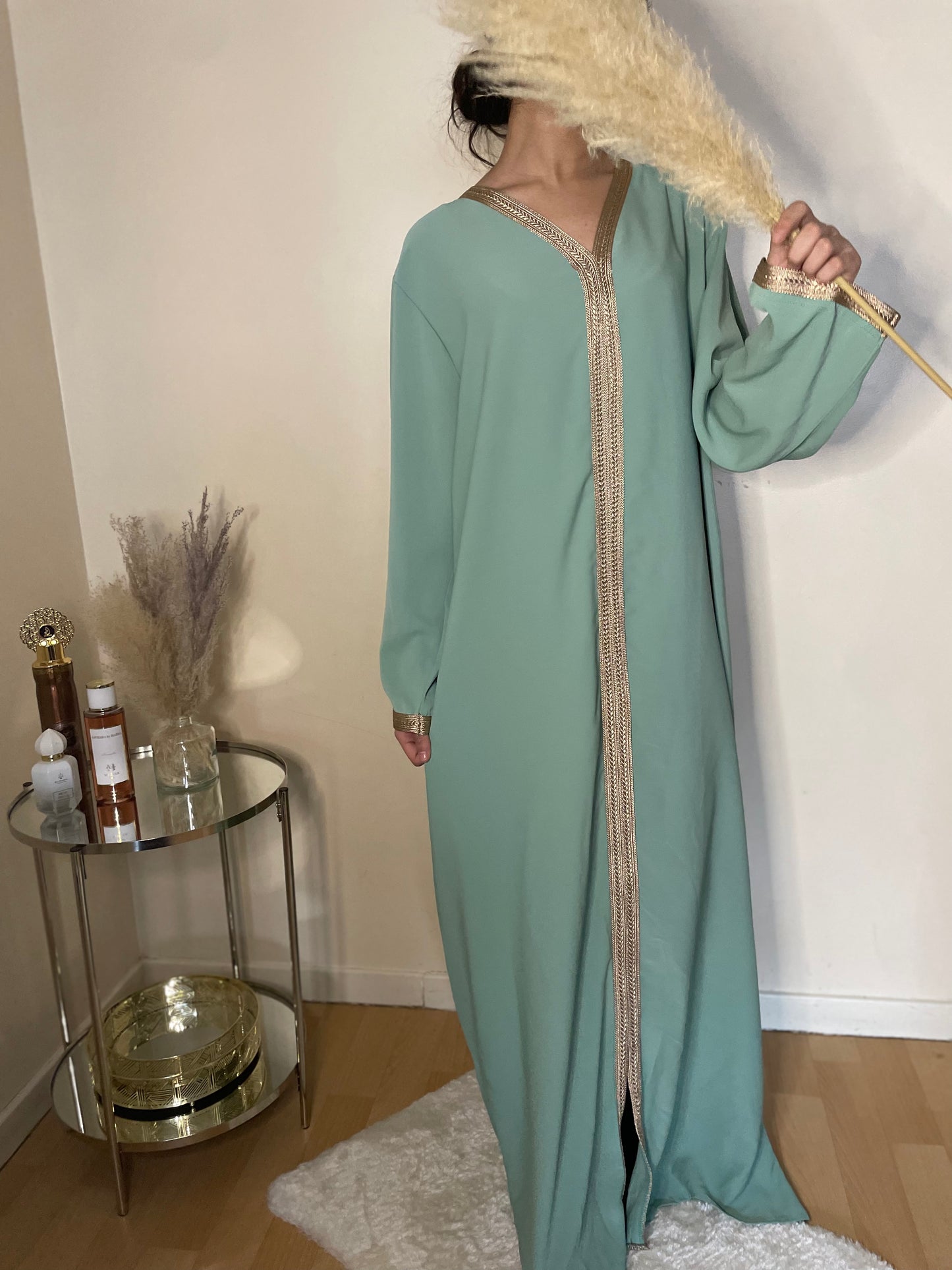 Abaya soukaïna turquoise