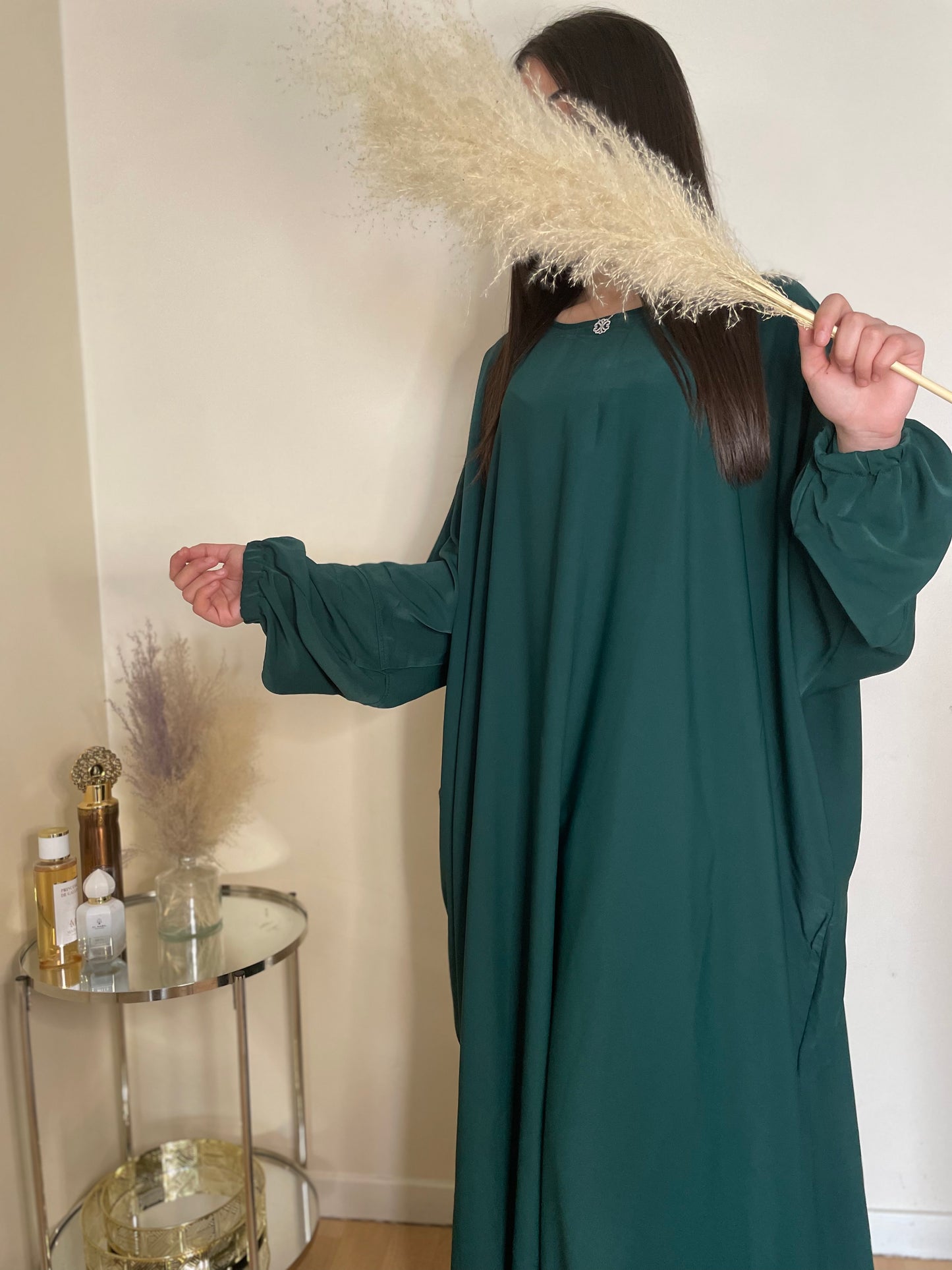 Abaya Aïsha vert forêt